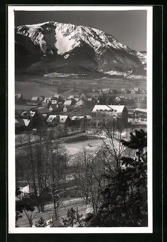 AK Puchberg a. Schneeberg, Blick von einer Anhöhe auf den Ort