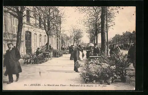 AK Angers, Le Marché aux Fleurs - Boulevard de la Mairie