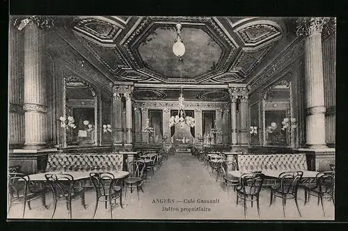 AK Angers, Café Gasnault - Interieur