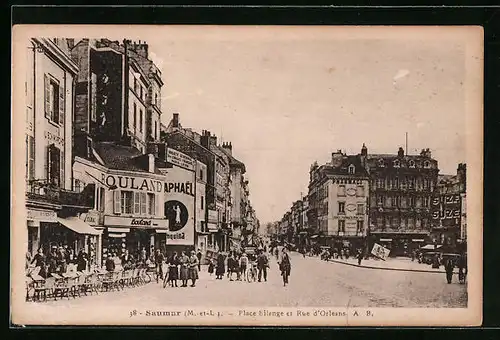 AK Saumur, Place Bilange et Rue d`Orleans