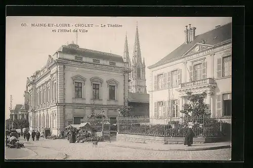 AK Cholet, Le Theatre et l`Hotel de Ville