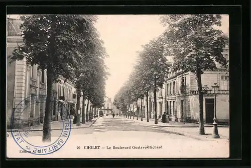 AK Cholet, Le Boulevard Gustave-Richard