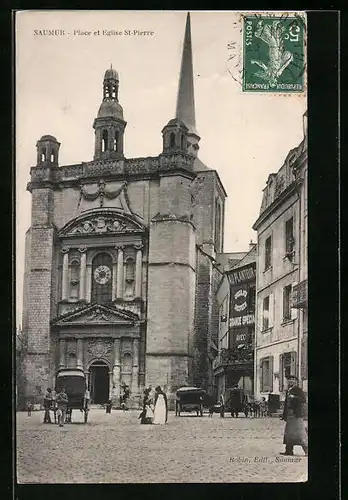 AK Saumur, Place et Eglise St-Pierre