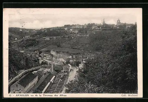 AK Avallon, vu de la Terrasse des Alleux