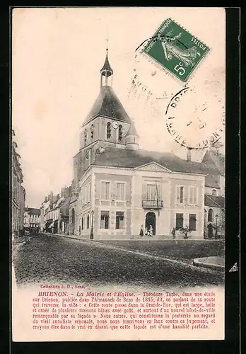 AK Brienon, la Mairie et l`Eglise