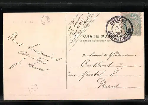 AK Chelles, La rue Gambetta