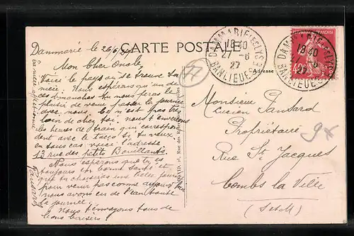 AK Dammaries-les-Lys, La Mairie, L`Eglise