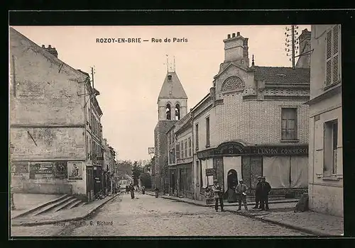 AK Rozoy-en-Brie, Rue de Paris