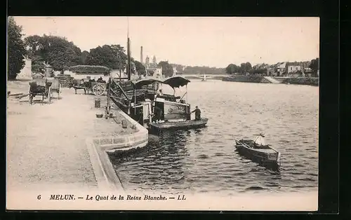 AK Meaux, Le Quai de la Reine Blanche