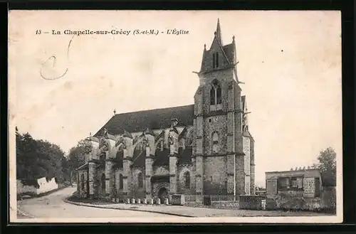 AK La Chapelle-sur-Crècy, L'Eglise