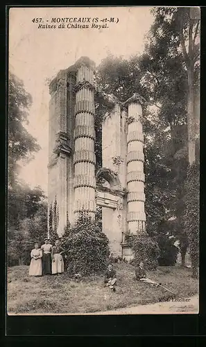 AK Montceaux, Ruines du Château Royal