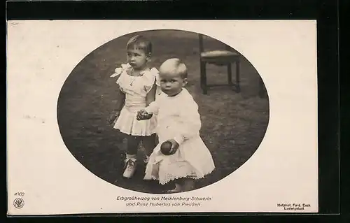 AK Erbgrossherzog von Mecklenburg und Prinz Hubertus von Preussen