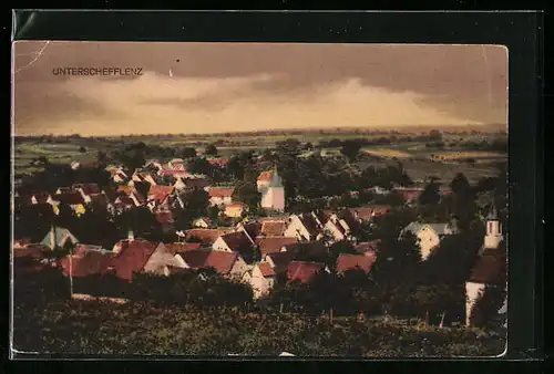 AK Unterschefflenz, Totalansicht vom Hügel aus