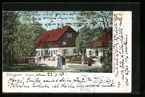 AK Pforzheim, Besucher des Gasthofs Seehaus
