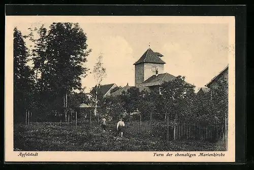 AK Apfelstedt, Turm der ehemaligen Marienkirche