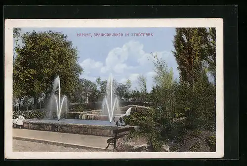 AK Erfurt, Fontänen im Stadtpark