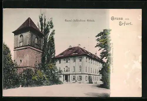 AK Erfurt, General-Zolldirektions-Gebäude