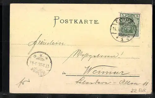 Lithographie Seebergen b. Gotha, Restaurant v. Hermann Sebig, Totalansicht