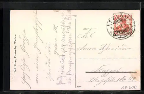 AK Crossen, Gasthof mit Kirche und Schule, Rittergut