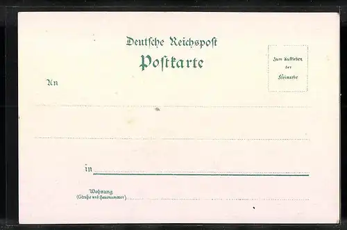 Lithographie Tambach, Gasthof zum Bären, Totalansicht