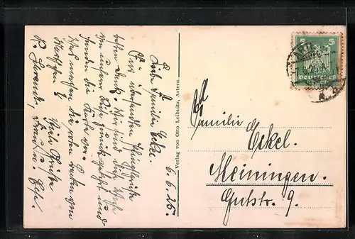 AK Artern, Strassenblick in die Promenade