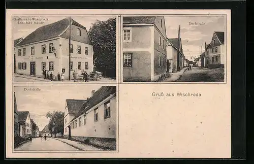 AK Wischroda, Gasthaus von Max Müller, Dorfstrasse