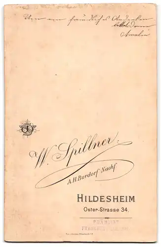 Fotografie W. Spillner, Hildesheim, Oster-Strasse 34, Fräulein im modischen Kleid