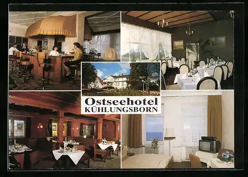 AK Kühlungsborn, Ostseehotel mit Innenansichten