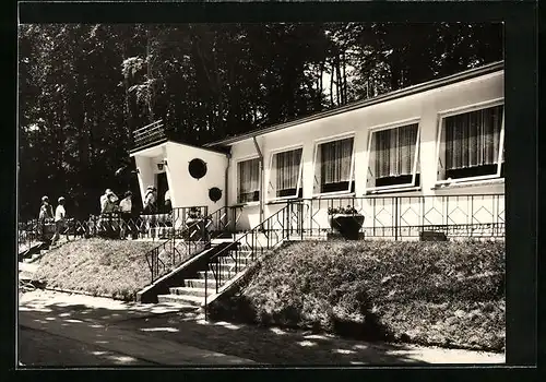 AK Ückeritz a. Usedom, Strand-Klause mit Besuchern