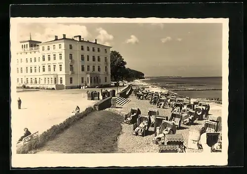 AK Heiligendamm, Strand mit Strandkörben