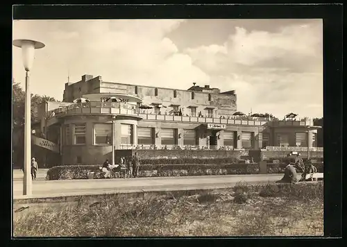 AK Warnemünde, HOG Kurhaus mit Seeterrasse