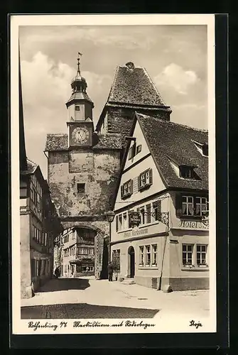 AK Rothenburg, Markusturm mit Röderbogen
