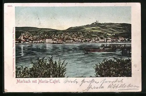 AK Maria-Taferl, Ortsansicht mit Kirche