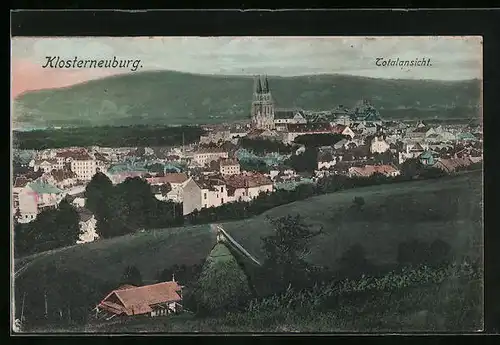 AK Klosterneuburg, Totalansicht mit Kirche