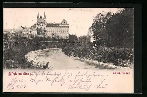 AK Klosterneuburg, Chorherrenstift aus der Ferne