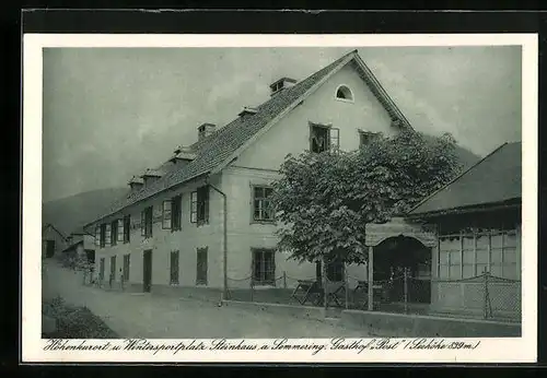 AK Steinhaus a. Semmering, Strassenpartie am Gasthof Post