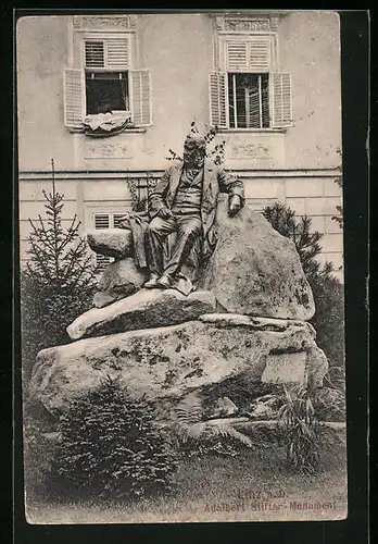 AK Linz a. D., Adalbert Stifter-Monument
