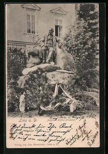 AK Linz a. D., Adalbert Stifter-Denkmal