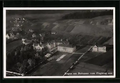 AK Hegne /Bodensee, Ortsansicht vom Flugzeug aus