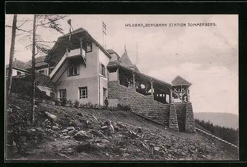 AK Wildbad /Schwarzw., Bergbahn Station Sommerberg