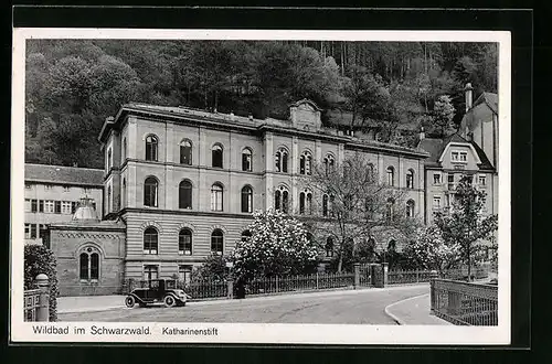 AK Wildbad /Schwarzw., Katharinenstift, von der Strasse gesehen