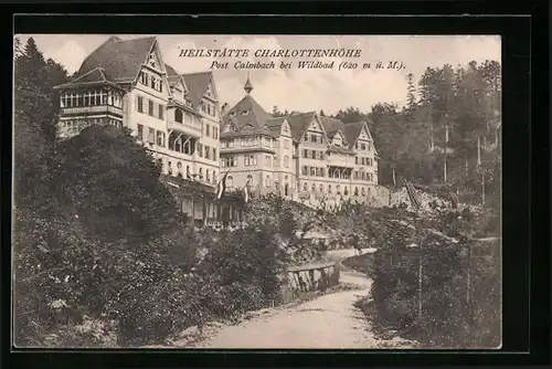 AK Calmbach /Schwarzw., Heilstätte Charlottenhöhe vom Weg aus