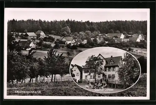 AK Oberlengenhardt /Schwarzw., Gasthof zum Ochsen, Ortsansicht