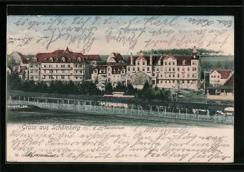 AK Schömberg, Sanatorium hinter Garten