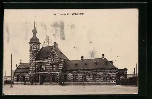 AK Brüssel / Bruxelles, Gare de Schaerbeek, Bahnhof