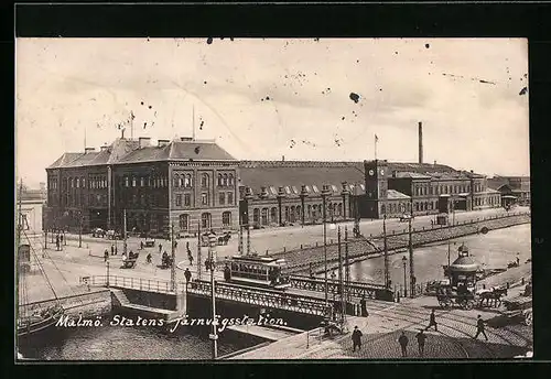 AK Malmö, Statens Järnvägstation, Bahnhof