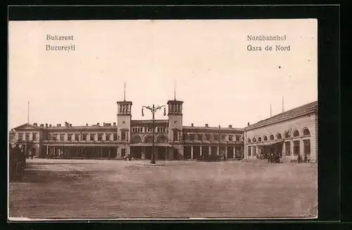 AK Bukarest, Blick zum Nordbahnhof