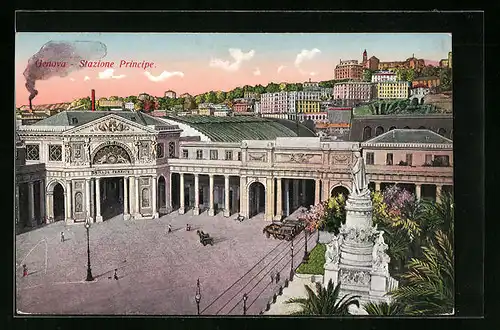 AK Genova, Stazione Principe, Bahnhof