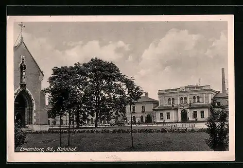 AK Lundenburg, Kirche und Bahnhof