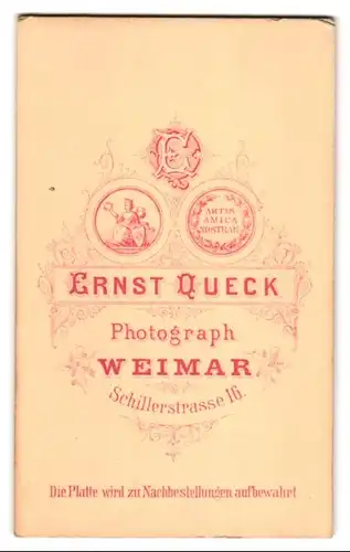 Fotografie Ernst Queck, Weimar, Schillerstr. 16, Junge Dame mit Amulett